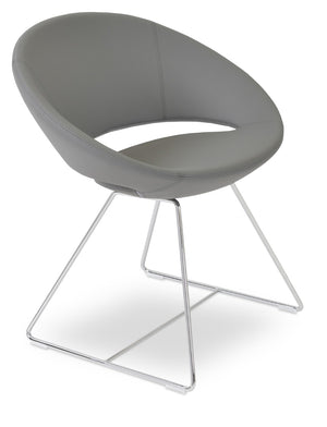 Soho Concept Crescent Wire Chair In Dark Grey - Stylish Dining Chair With Premium Camira Fabric & 10-year Guarantee Grey  Soho-concept-dining-chair-02172