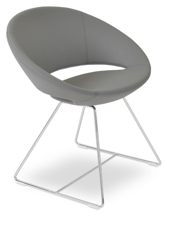 Soho Concept Crescent Wire Chair In Dark Grey - Stylish Dining Chair With Premium Camira Fabric & 10-year Guarantee Grey  Soho-concept-dining-chair-02172