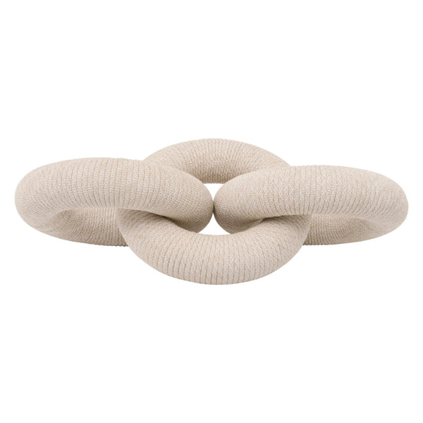 Essentials For Living Crew Rope Link – Handcrafted Nautical Tabletop Decor With Artisanal Charm For Coastal Home Styling Natural & White Flat Rope Solid Mahogany Wood 6890.Nwht