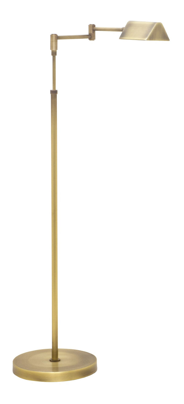House Of Troy Delta Led Task Floor Lamps - Height-adjustable Design For Effortless Style And Functionality Antique Brass Metal D100-ab