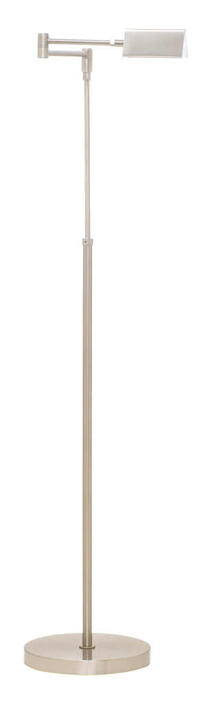 House Of Troy Delta Led Task Floor Lamps - Height-adjustable Design For Effortless Style And Functionality Satin Nickel Metal D100-sn