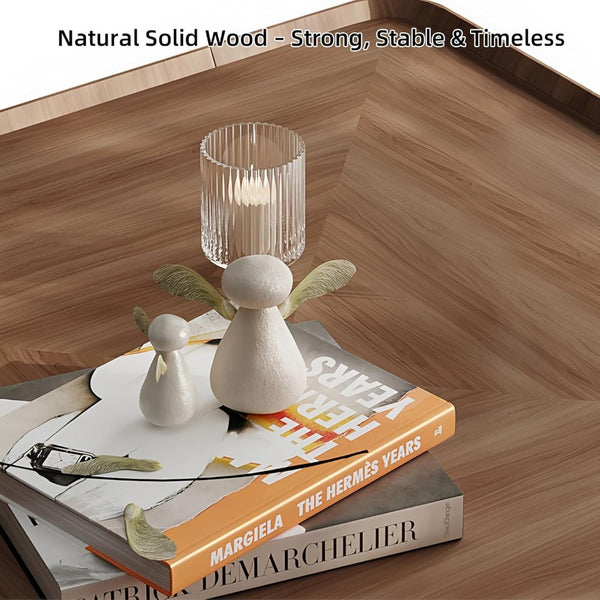 English Elm Luxury Solid Wood Square Coffee Table Walnut Finish Hidden Drawer Living Room D1053120127