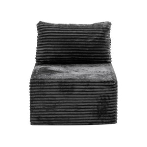 English Elm Fa-009A-Black-1U Modular Corduroy Sectional Sofa Reversible Chaise Low Profile Living Room Grey FA D1105118648