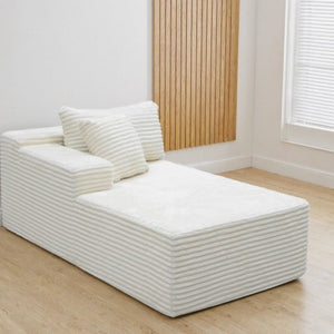 English Elm Fa-009A-White-Tl Modular Cloud Sectional Reversible Corduroy Chaise Contemporary Living D1105120973