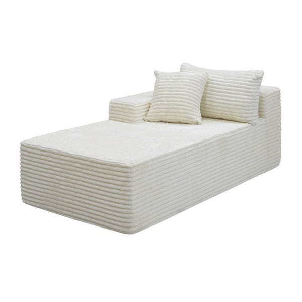 English Elm Fa-009A-White-Tl Modular Cloud Sectional Reversible Corduroy Chaise Contemporary Living D1105120973