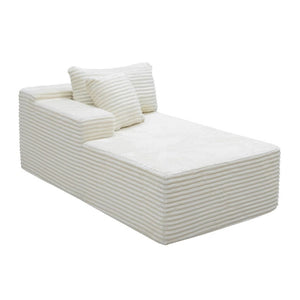 English Elm Fa-009A-White-Tl Modular Cloud Sectional Reversible Corduroy Chaise Contemporary Living D1105120973