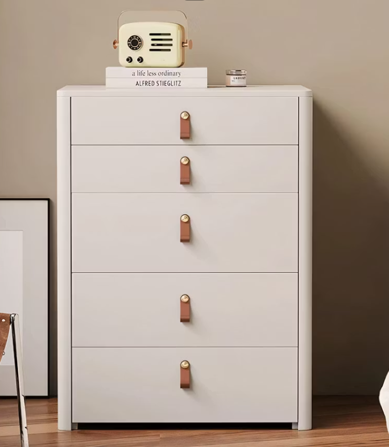 English Elm Functional Makeup Vanity with LED Mirror Rolling Stool and Multi-Drawer Organization D1134150359