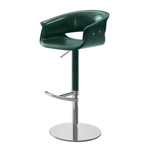 English Elm Modern PU Leather Swivel Barstool with Gas Lift for Kitchen Counter or Home Bar Green D1134165417