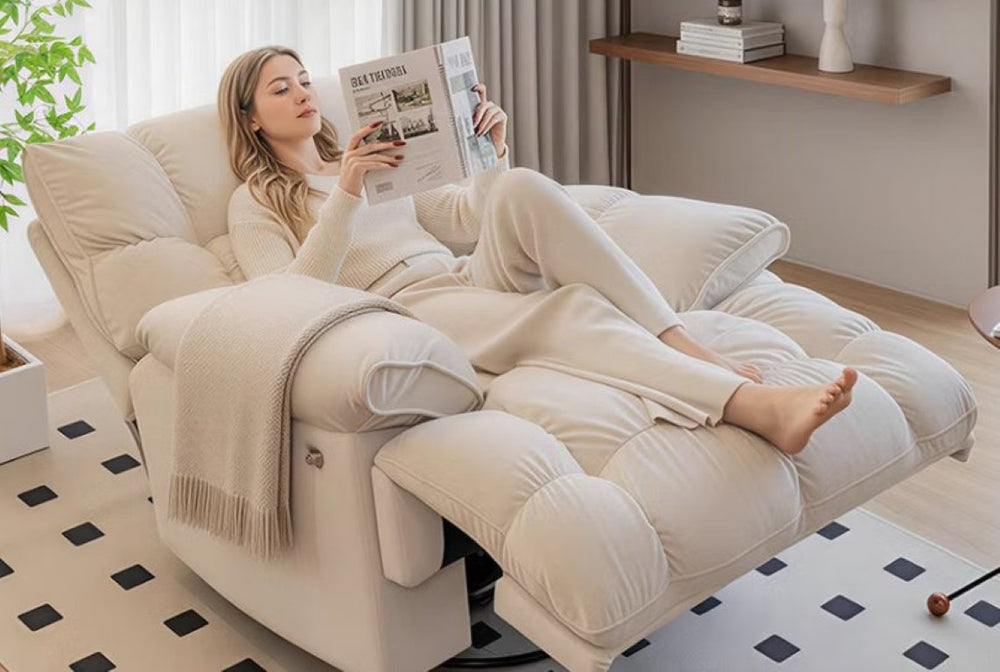 English Elm Electric Power Recliner with Swivel Rocker Vibrating Massage Heat Living Room Chair D1134165519