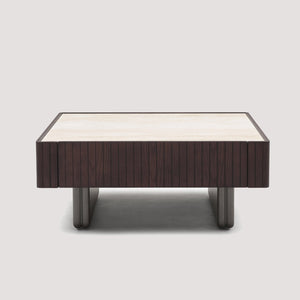 English Elm Modern Square Sintered Stone Coffee Table with Soft Close Drawer for Living Room D1140121858