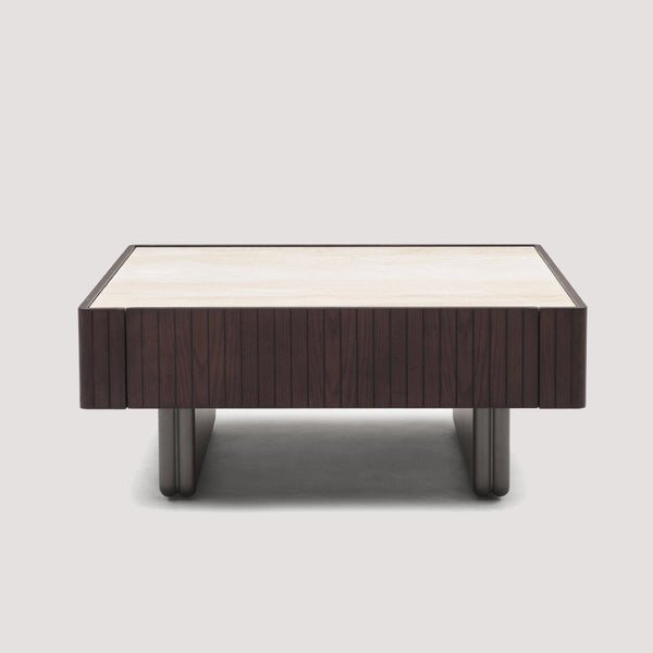 English Elm Modern Square Sintered Stone Coffee Table with Soft Close Drawer for Living Room D1140121858