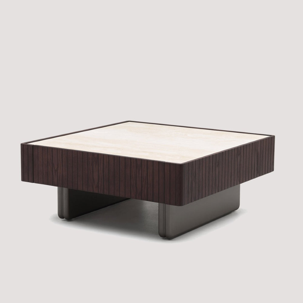 English Elm Modern Square Sintered Stone Coffee Table with Soft Close Drawer for Living Room D1140121858