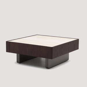 English Elm Modern Square Sintered Stone Coffee Table with Soft Close Drawer for Living Room D1140121858