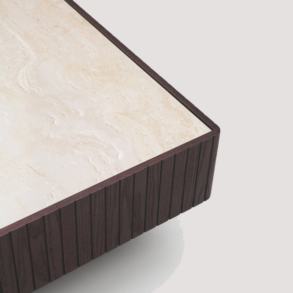 English Elm Modern Square Sintered Stone Coffee Table with Soft Close Drawer for Living Room D1140121858