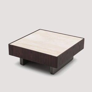 English Elm Modern Square Sintered Stone Coffee Table with Soft Close Drawer for Living Room D1140121858