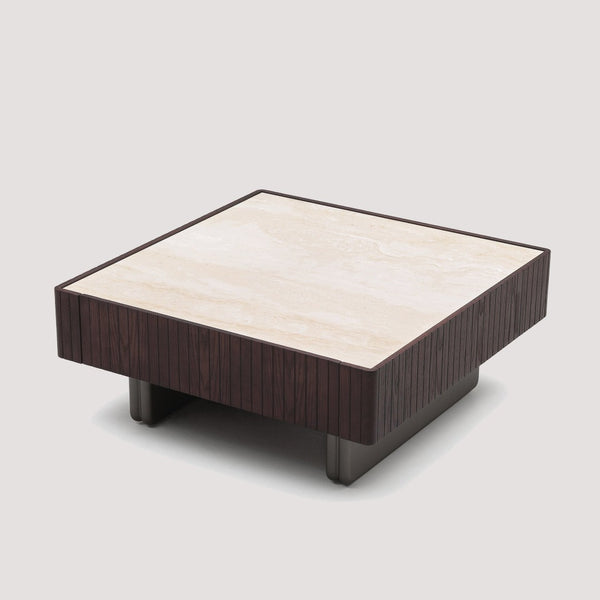English Elm Modern Square Sintered Stone Coffee Table with Soft Close Drawer for Living Room D1140121858