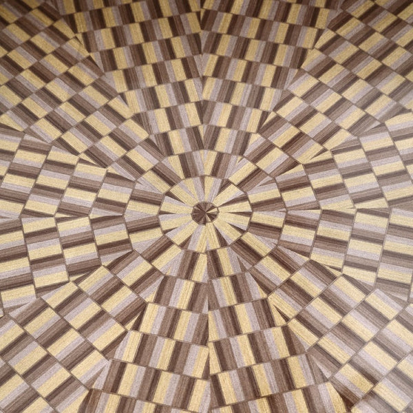 English Elm Modern Round Coffee Table Wood Veneer Inlay Top High Gloss Lacquer Living Room D1140121861