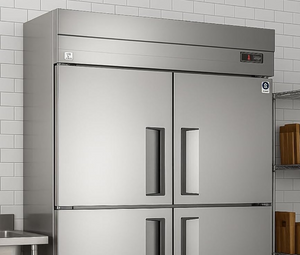 English Elm 48 Inch Stainless Steel Upright Reach in Commercial Refrigerator with LED Auto Defrost D858098810