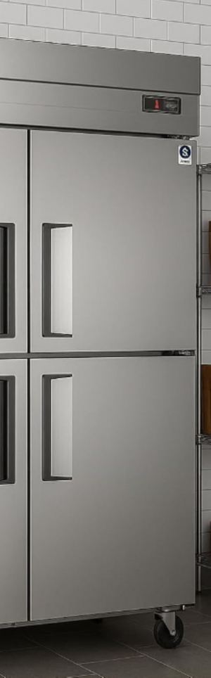 English Elm 48 Inch Stainless Steel Upright Reach in Commercial Refrigerator with LED Auto Defrost D858098810