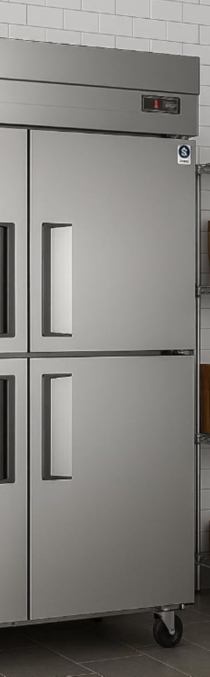 English Elm 48 Inch Stainless Steel Upright Reach in Commercial Refrigerator with LED Auto Defrost D858098810