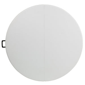 English Elm Freeman 4-Foot Round Bi-Fold Folding Table – Durable, Portable, Stain Resistant with Carry Handle DAD-122RZ-GG