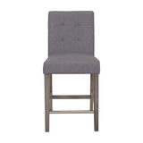 CorLiving Leila Fabric Counter Height Barstool Silver Grey DAD-434-B