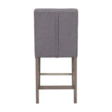 CorLiving Leila Fabric Counter Height Barstool Silver Grey DAD-434-B