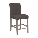 CorLiving Leila Fabric Counter Height Barstool Charcoal Brown DAD-444-B