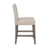 CorLiving Leila Fabric Counter Height Barstool Beige DAD-454-B