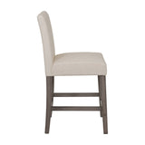 CorLiving Laura Fabric Counter Height Barstool Beige DAD-654-B