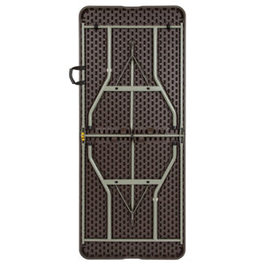 English Elm Park 6-Foot Bi-Fold Rattan-Style Folding Table - Durable, Portable, Perfect for Indoor & Outdoor Events! DAD-FT-180Z-GG
