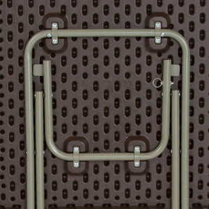 English Elm Linburgh Compact 1.95-Foot Brown Rattan Folding Table - Stylish, Durable, Ideal for Indoor & Outdoor Use DAD-FT60-GG