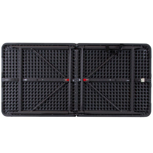 English Elm Mills 4-Foot Height Adjustable Bi-Fold Folding Table for Indoor/Outdoor Use with Carrying Handle Dark Gray 23.5"W x 48.25"L DAD-LF-122Z-DG-GG