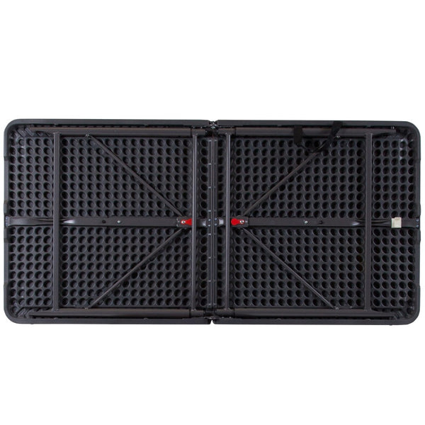 English Elm Mills 4-Foot Height Adjustable Bi-Fold Folding Table for Indoor/Outdoor Use with Carrying Handle Dark Gray 23.5"W x 48.25"L DAD-LF-122Z-DG-GG