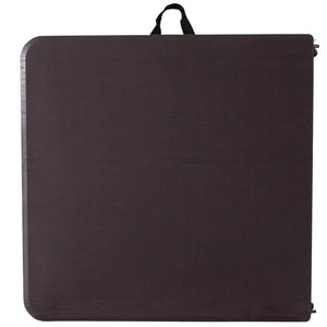 English Elm Mills 4-Foot Height Adjustable Bi-Fold Folding Table for Indoor/Outdoor Use with Carrying Handle Brown 23.5"W x 48.25"L DAD-LF-122Z-GG