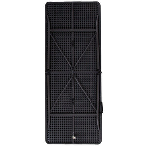 English Elm Elijah 6-Foot Portable Bi-Fold Folding Table with Carrying Handle for Easy Setup and Storage Dark Gray 30"W x 72"L DAD-LF-183Z-DG-GG