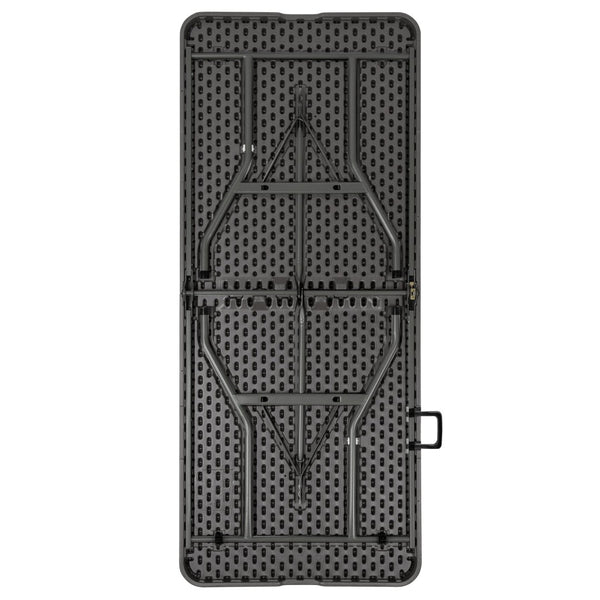 English Elm Elijah 6-Foot Portable Bi-Fold Folding Table with Carrying Handle for Easy Setup and Storage Brown 30"W x 72"L DAD-LF-183Z-GG