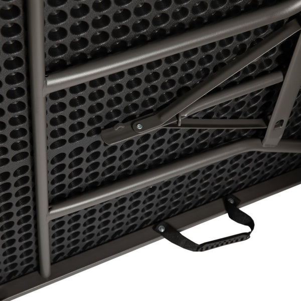 English Elm Elijah 6-Foot Portable Bi-Fold Folding Table with Carrying Handle for Easy Setup and Storage Brown 30"W x 72"L DAD-LF-183Z-GG