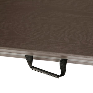 English Elm Elijah 6-Foot Portable Bi-Fold Folding Table with Carrying Handle for Easy Setup and Storage Brown 30"W x 72"L DAD-LF-183Z-GG