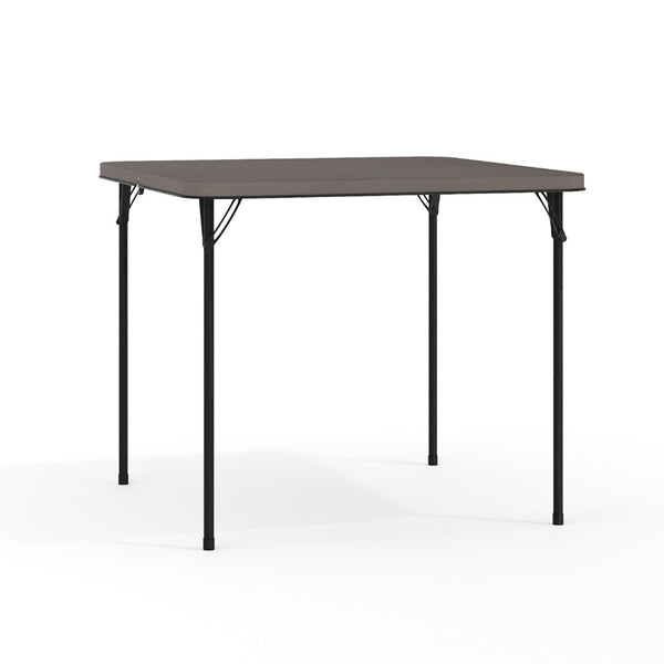 English Elm Dunham Portable Bi-Fold Folding Table for Versatile Workspaces, Events, and Outdoor Gatherings Dark Gray 34" Square DAD-LF-86-DG-GG