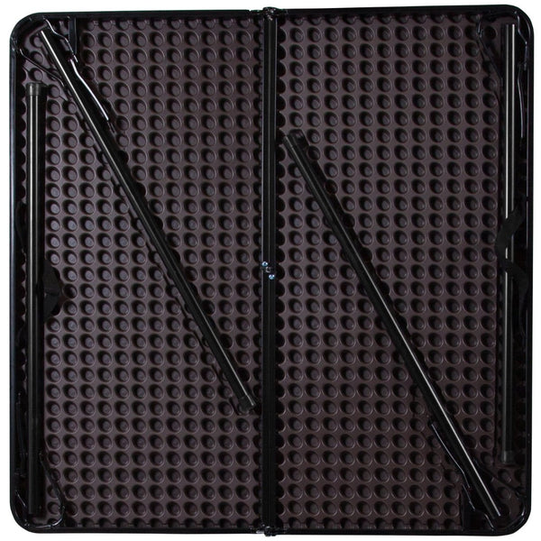 English Elm Dunham Portable Bi-Fold Folding Table for Versatile Workspaces, Events, and Outdoor Gatherings Brown 34" Square DAD-LF-86-GG