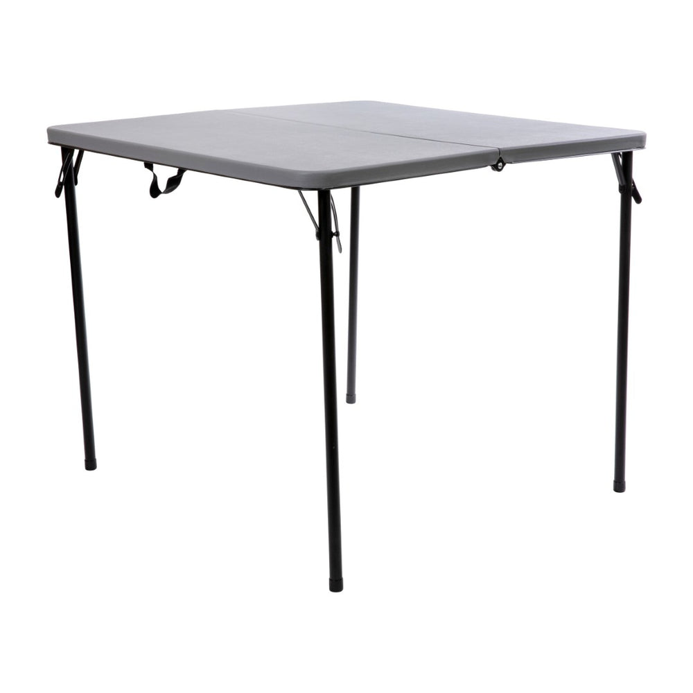 English Elm Dunham Portable Bi-Fold Folding Table for Versatile Workspaces, Events, and Outdoor Gatherings Gray 34" Square DAD-LF-86-GY-GG