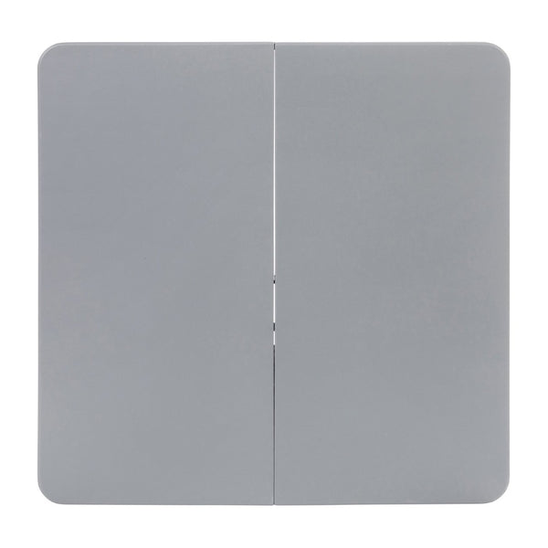 English Elm Dunham Portable Bi-Fold Folding Table for Versatile Workspaces, Events, and Outdoor Gatherings Gray 34" Square DAD-LF-86-GY-GG