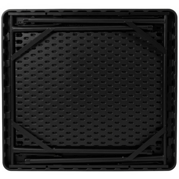 English Elm Silas Folding Card Game Table for 4 Players - Durable, Portable, with Green Felt and Cup Holders Black Top/Green Felt Surface 34.5" Square DAD-MJZ-88-BKGR-GG