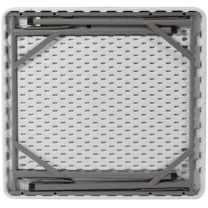 English Elm Silas Folding Card Game Table for 4 Players - Durable, Portable, with Green Felt and Cup Holders Granite White 34.5" Square DAD-MJZ-88-GG