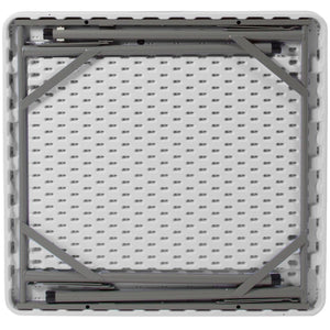 English Elm Silas Folding Card Game Table for 4 Players - Durable, Portable, with Green Felt and Cup Holders White Top/Gray Felt Surface 34.5" Square DAD-MJZ-88-WHGY-GG