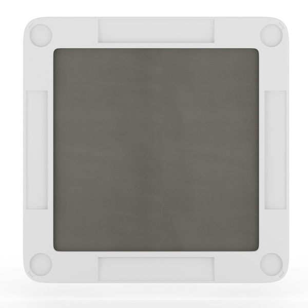 English Elm Silas Folding Card Game Table for 4 Players - Durable, Portable, with Green Felt and Cup Holders White Top/Gray Felt Surface 34.5" Square DAD-MJZ-88-WHGY-GG