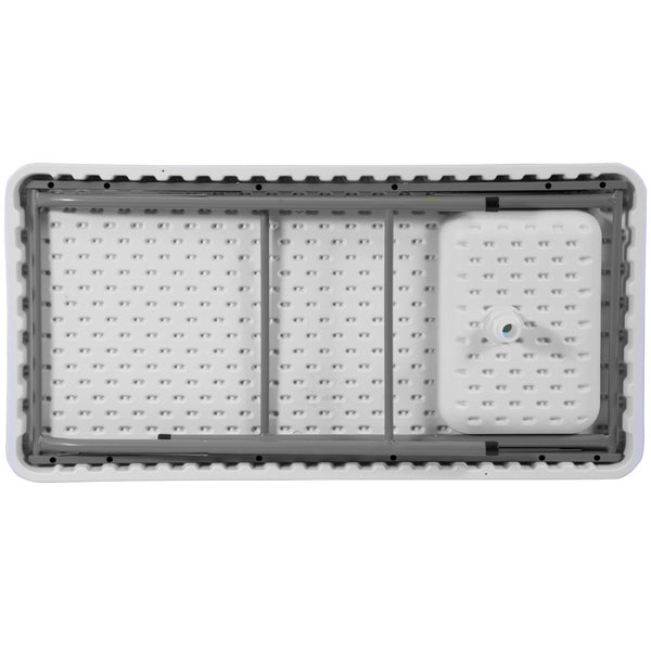 English Elm Wesley Portable Fish Cleaning Table - 4-Foot Outdoor Sink, Foldable Design for Camping & Prep DAD-PYZ-116-GG