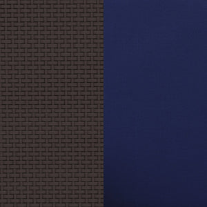 English Elm Seneca Faux Rattan Outdoor Sofa with All-Weather Cushions for Luxurious and Durable Comfort Navy Cushions/Chocolate Brown Frame DAD-SF1-3-BNNV-GG