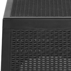 English Elm Seneca Dark Gray Faux Rattan 3-Piece Chair and Side Table Set for Stylish Outdoor Spaces DAD-SF3-2P-SET-GG